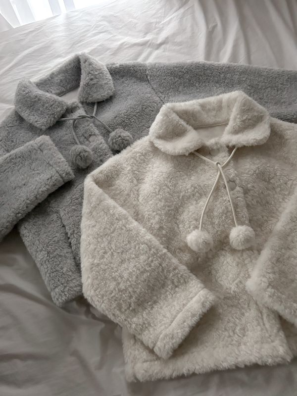 ﹝KR選物﹞翻領QQ絨毛外套 