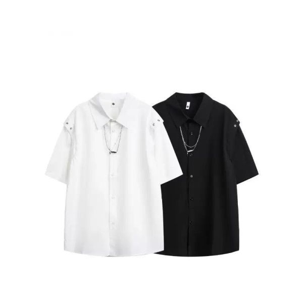 解構雙層鍊襯衫 