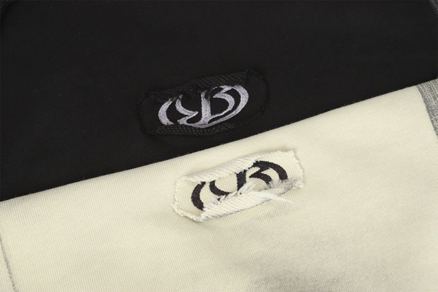 髒漆刺繡解構帽T 