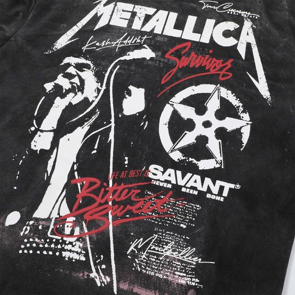 SAVAMT暗黑髒墨短袖 