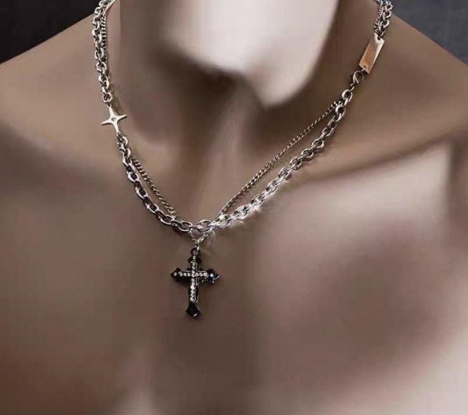 暗黑星十字星項鏈 