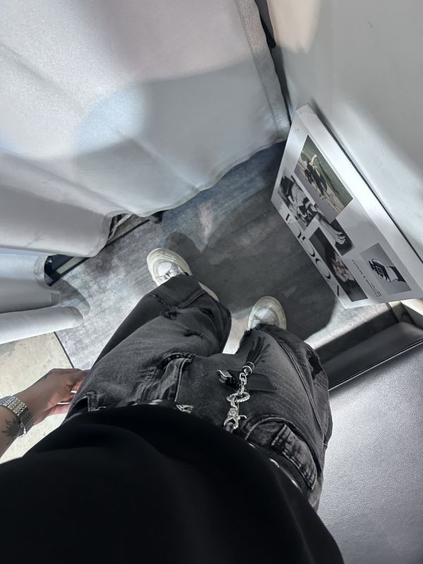 (爆款)補釘破壞彎刀褲 