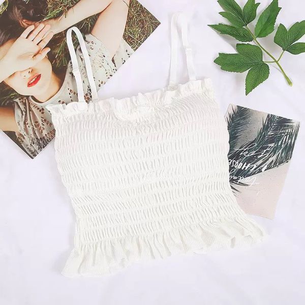 (限量活動)百褶胸墊少女背心 