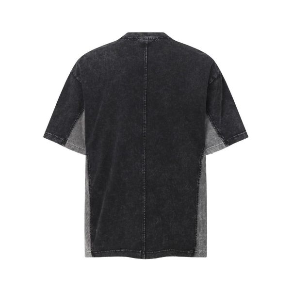 拼色舊感口袋短T 