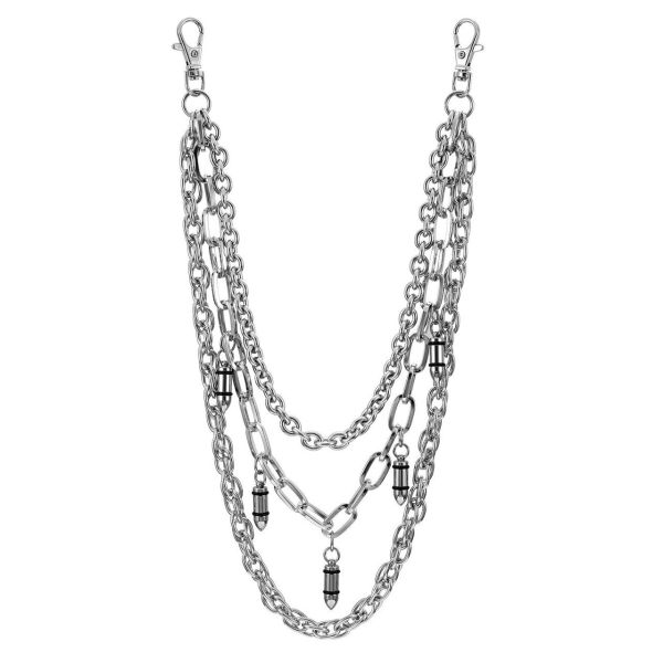 三層拼接子彈褲鍊 