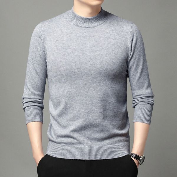 半高領彈力針織上衣 