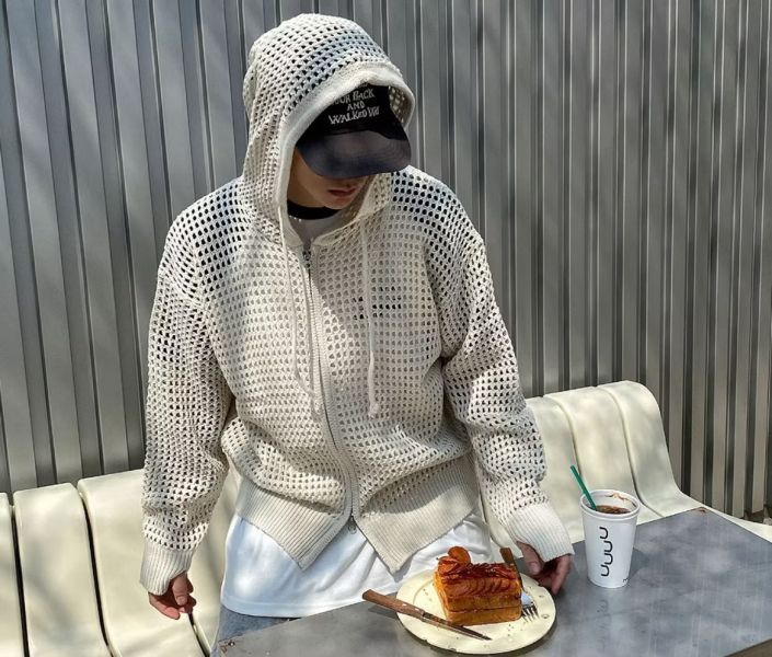 T03韓國洞洞針織外套(社群) 