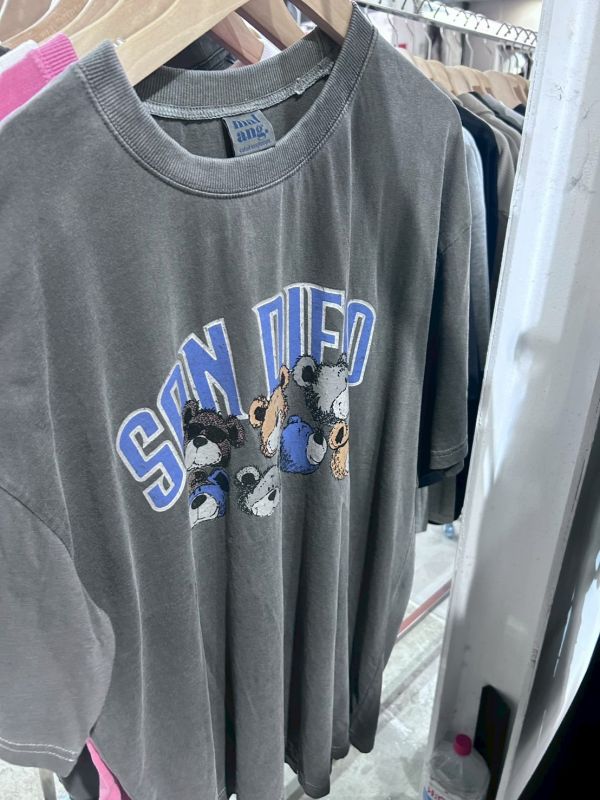 韓國水洗熊熊寬版T 