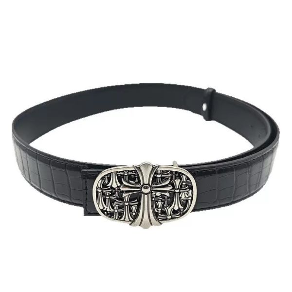 克羅新大LOGO皮帶 