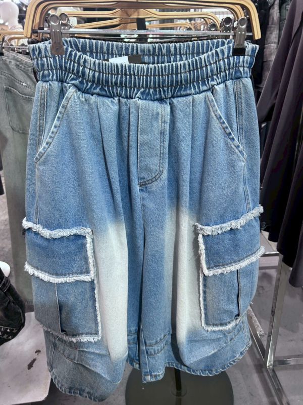 韓國貓鬚牛仔7分褲 