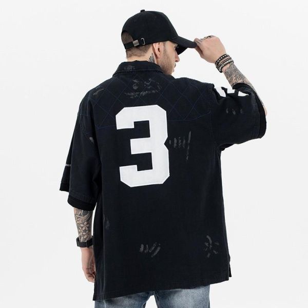 美式髒漆POLO短T 