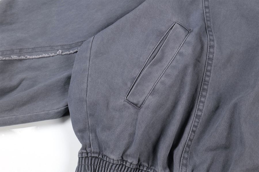 美式廢土風水洗翻領上衣 