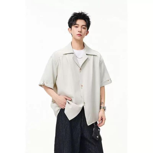 古巴領珍珠襯衫 