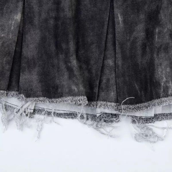 蕾絲星扣口袋短裙 