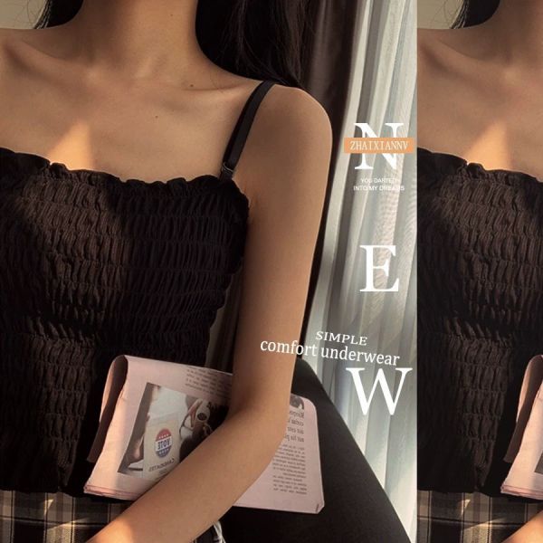 (限量活動)百褶胸墊少女背心 