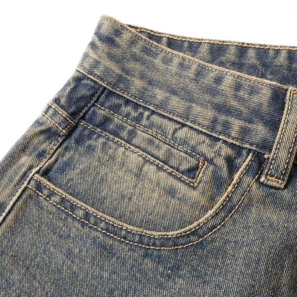 Blaz復古直筒牛仔褲 