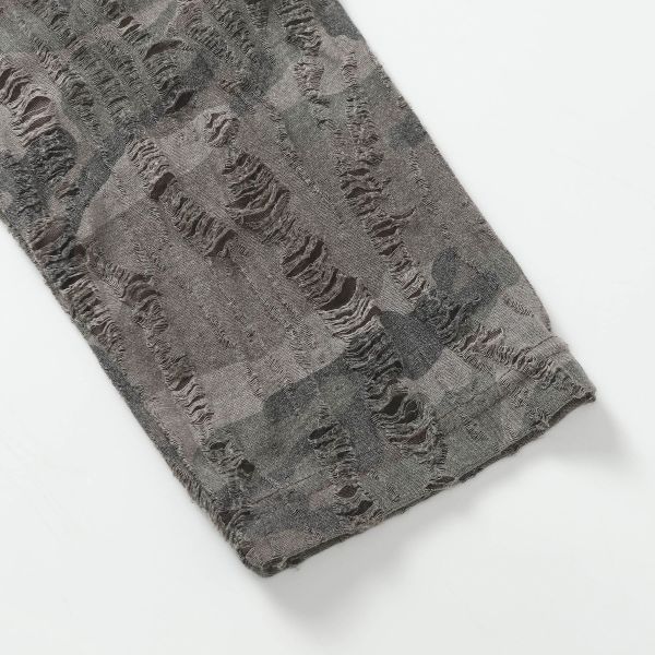 美式破損假兩件洗水長T 