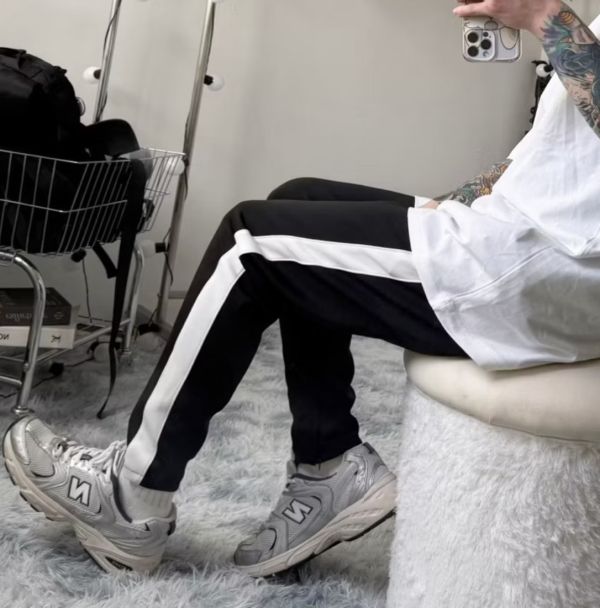 (經典)修身邊線運動褲 