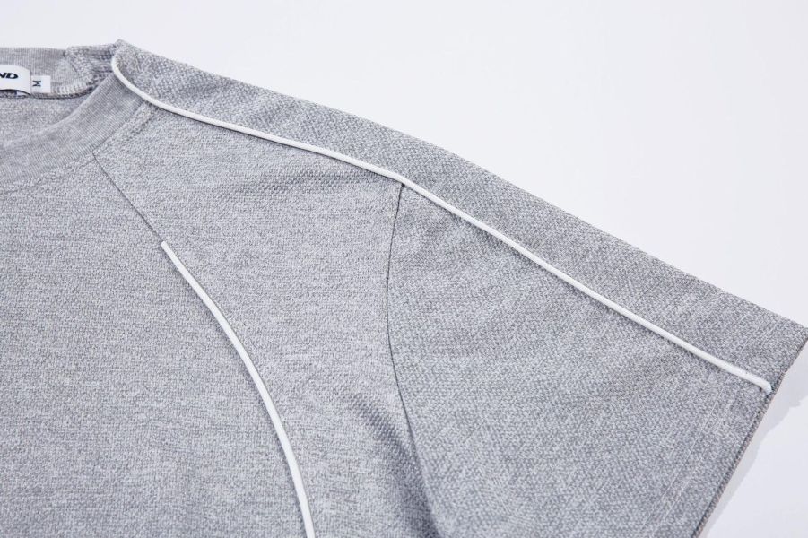 BOXY胸拉鍊解構短T 