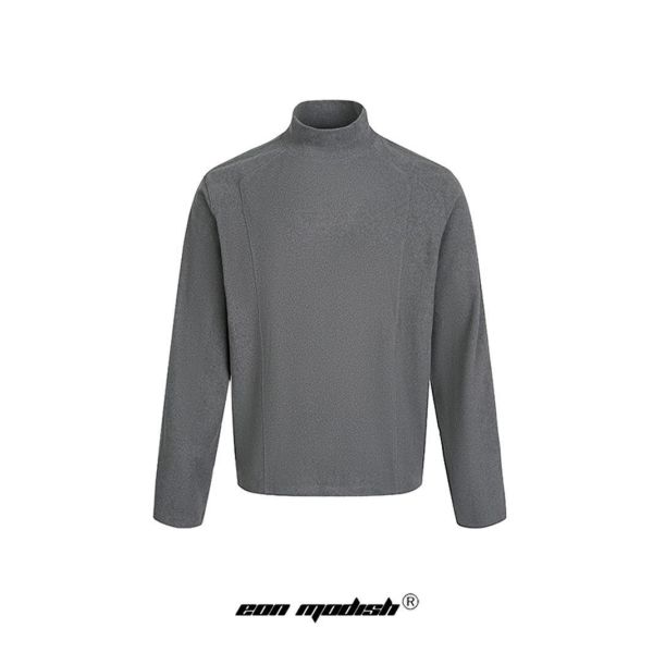 半領針織解構毛衣 