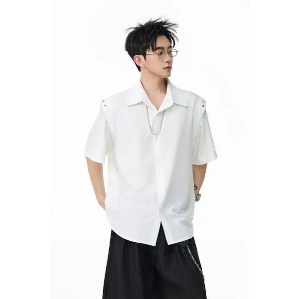 解構雙層鍊襯衫 