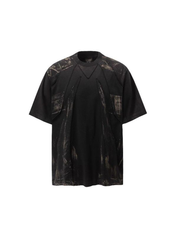 美式髒漆解構短T 