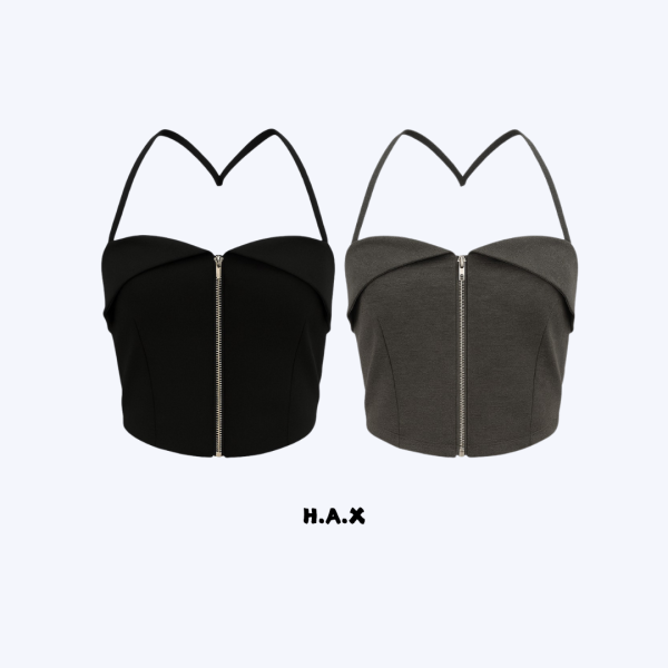 繞脖拉鍊小可愛 