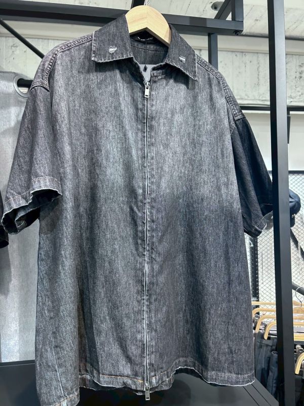 韓國單寧牛仔短襯衫 