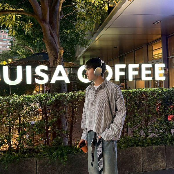 韓國寬短條紋襯衫 