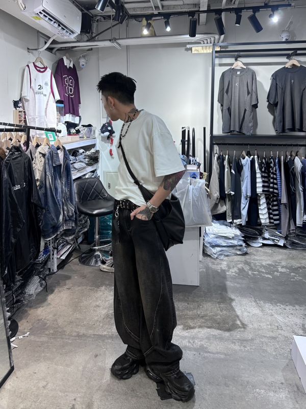 (經典款)解構彎刀褲 