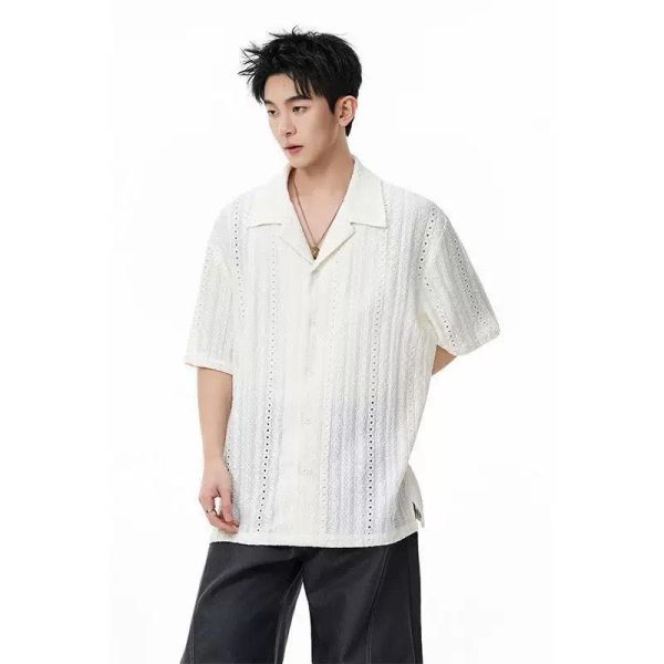 古巴透氣針織襯衫 