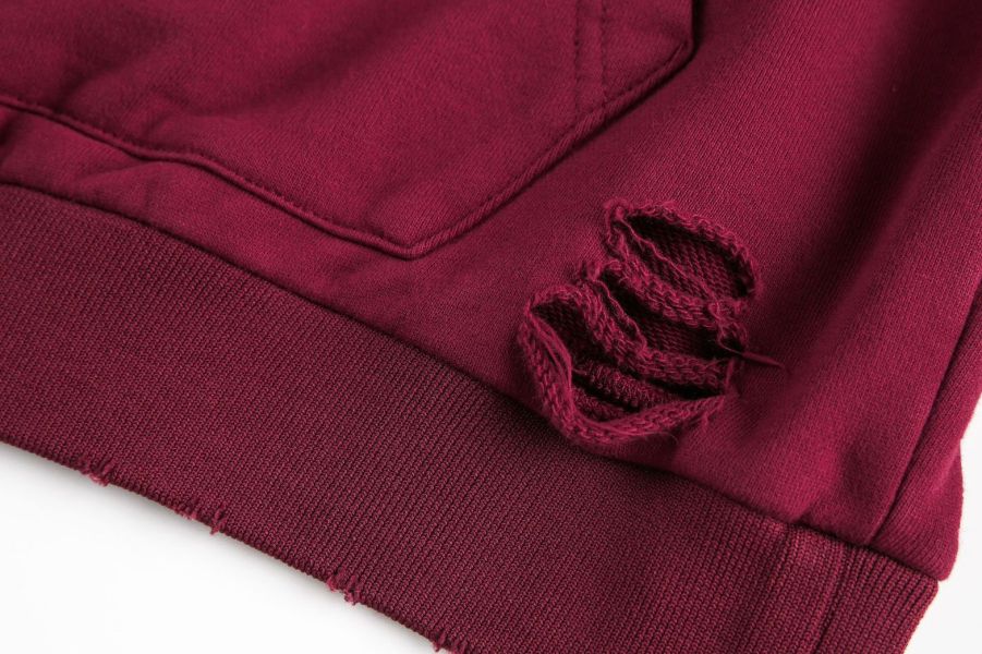 美式破壞漸層帽T 