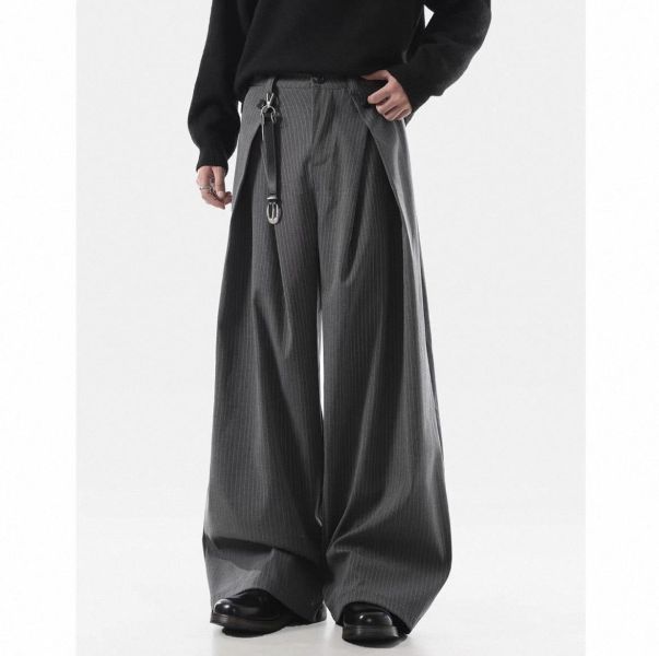 老錢打摺復古西裝褲 