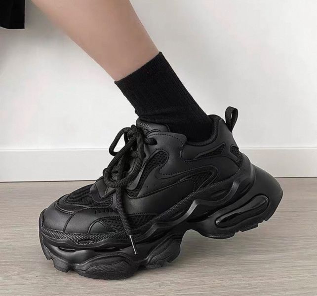 (180的秘密)黑魂厚底5CM氣墊鞋 