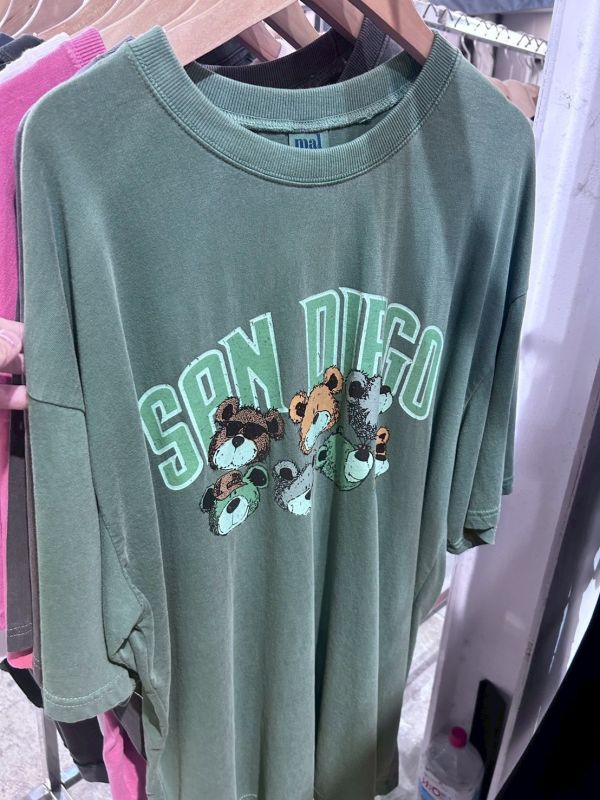 韓國水洗熊熊寬版T 