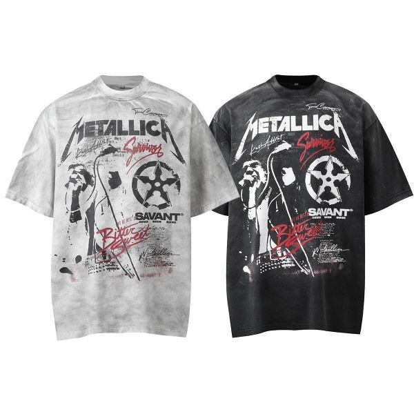 SAVAMT暗黑髒墨短袖 