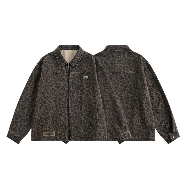 短板花豹紋外套 