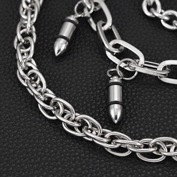 三層拼接子彈褲鍊 