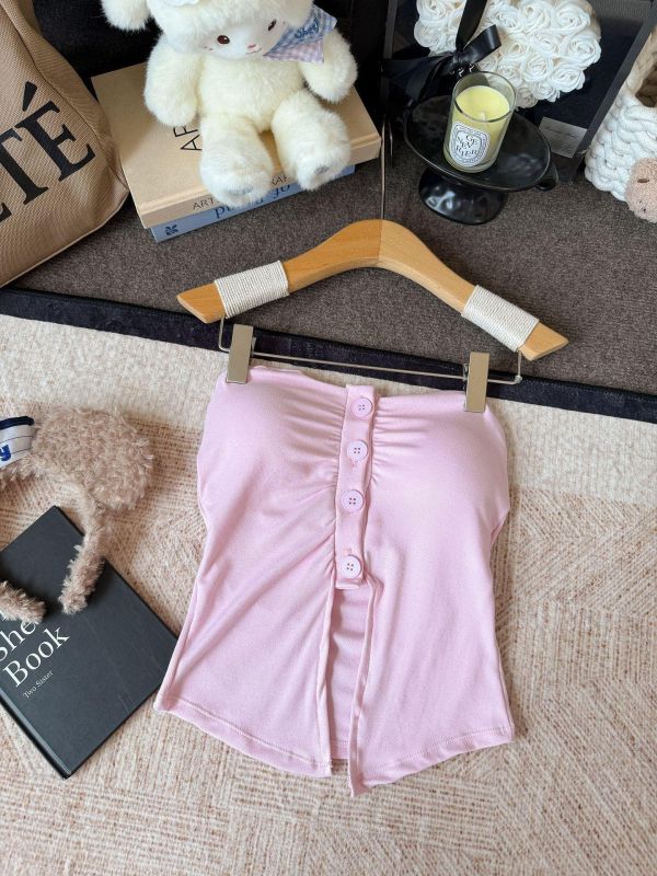 馬卡龍平口開衩小可愛 