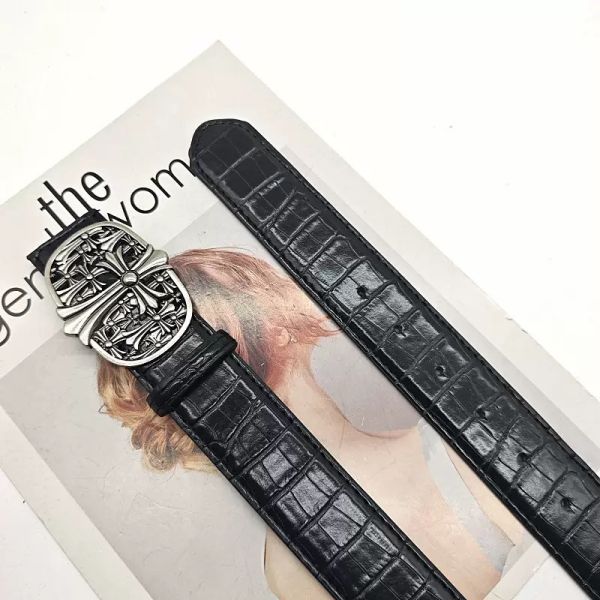 克羅新大LOGO皮帶 