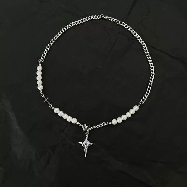 珍珠十字星項鍊 