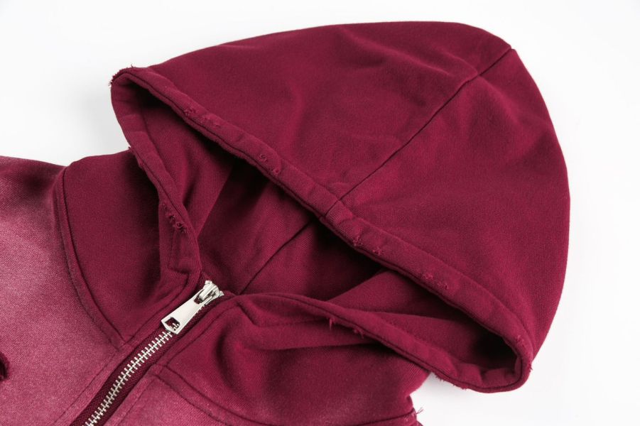 美式破壞漸層帽T 