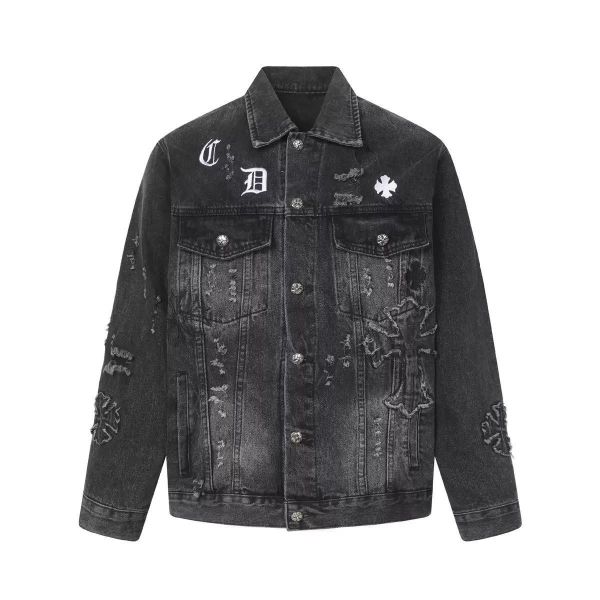 BOXY復古十字牛仔外套 