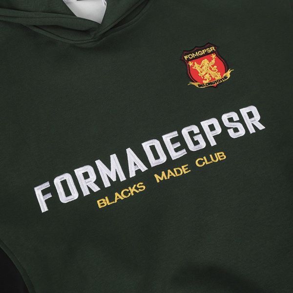 拼接三線賽車帽T 