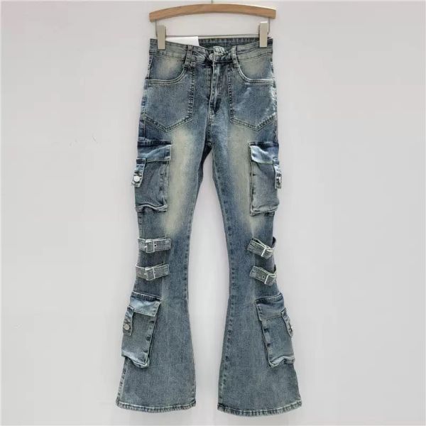 女版工裝喇八褲 