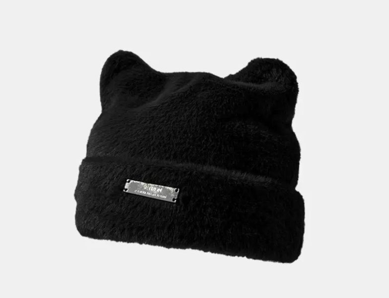 毛絨熊耳帽 