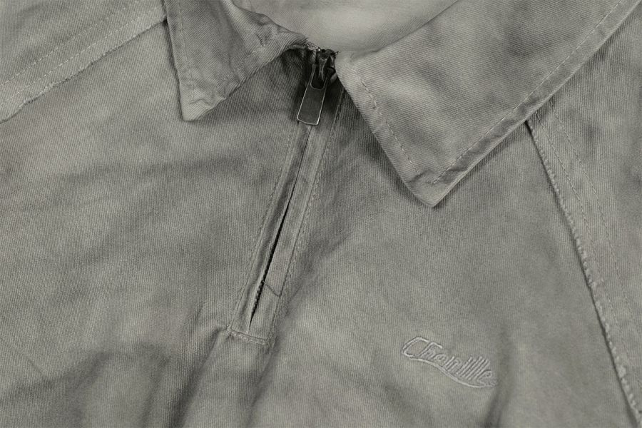 美式廢土風水洗翻領上衣 