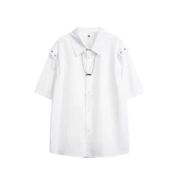 解構雙層鍊襯衫 