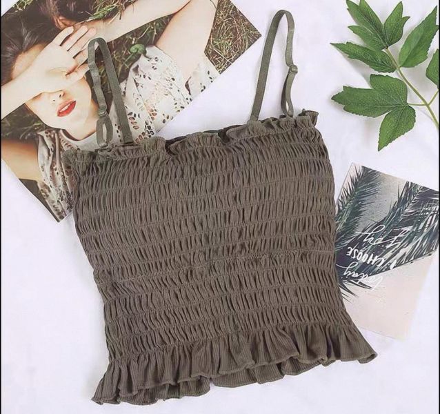 (限量活動)百褶胸墊少女背心 