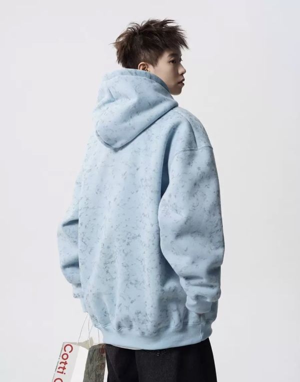 WAKEY扎染髒髒刷毛帽T 